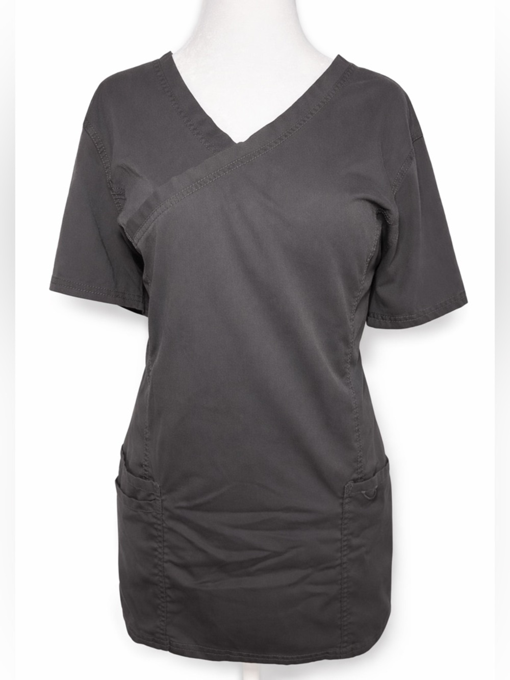 Landau ProFlex Scrub Top Gray XXL Stretch Nurse Medical Workwear